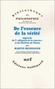 Tapa de De l'essence de la vérité