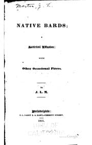 Tapa de Native bards