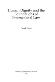 Tapa de Human dignity and the foundations of international law