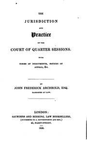 Tapa de The Jurisdiction and Practice of the Court of Quarter Sessions