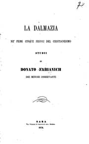 Tapa de La Dalmazia ne' primi cinque secoli del cristianesimo
