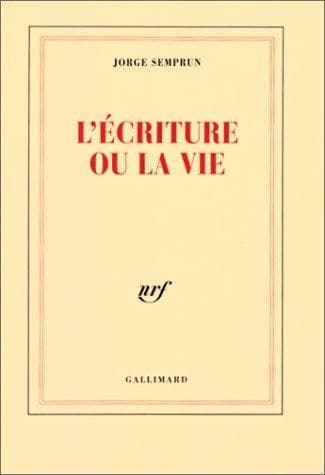 Tapa de L' écriture ou la vie