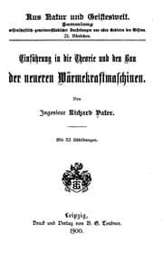 Tapa de Einführung in die Theorie und den Bau der neueren Wärmekraftmaschinen