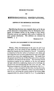 Tapa de ... Directions for Meteorological Observations, and the Registry of Periodical Phenomena