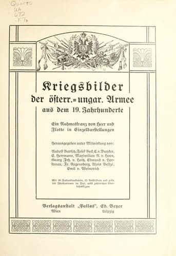 Tapa de Kriegsbilder der österr. -ungar