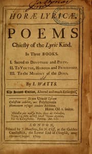 Tapa de Horae lyricae