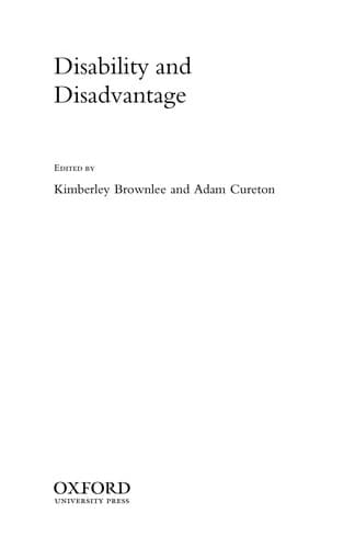Tapa de Disability and disadvantage