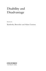 Tapa de Disability and disadvantage