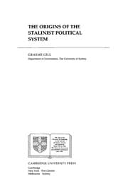 Tapa de The origins of the Stalinist political system