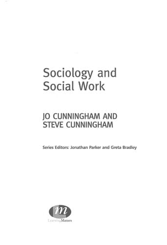 Tapa de Sociology and social work