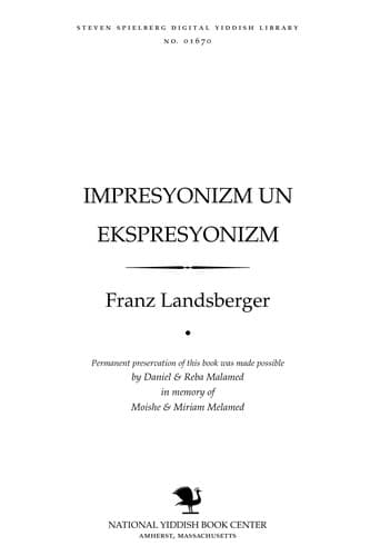 Tapa de Impresyonizm un eḳspresyonizm