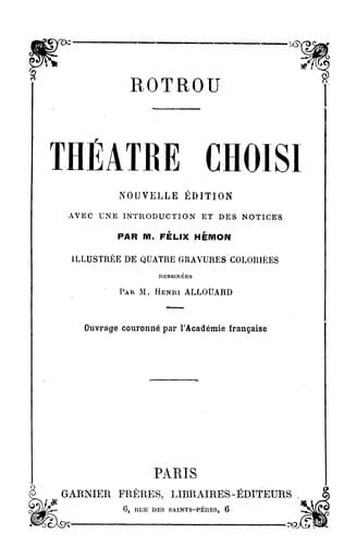 Tapa de Théatre choisi
