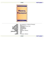 Tapa de An introduction to medieval philosophy