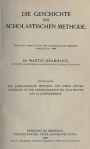 Tapa de Die Geschichte der scholastischen Methode