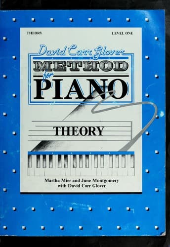 Tapa de David Carr Glover method for piano