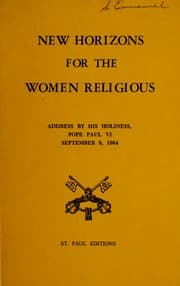 Tapa de New horizons for the women religious