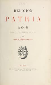 Tapa de Religión, patria y amor