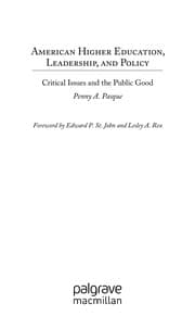 Tapa de American higher education, leadership, and policy