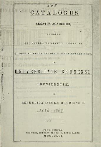Tapa de Catalogus senatus academici