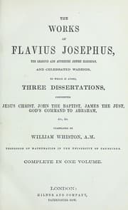 Tapa de The works of Flavius Josephus, the learned and authentic Jewish historian, and celebrated warrior