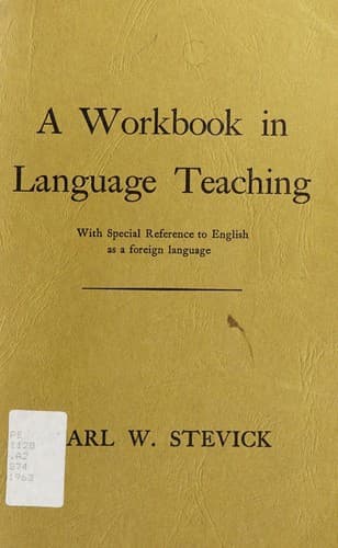 Tapa de A workbook in language teaching