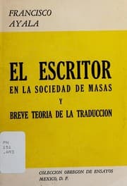 Tapa de El escritor en la sociedad de masas y breve teoria de la traduccion