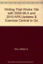 Tapa de Writing that Works 10e with 2009 MLA and 2010 APA Updates & Exercise Central to Go