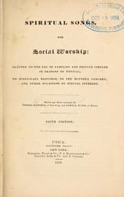 Tapa de Spiritual songs, for social worship