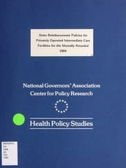 Tapa de State reimbursement policies for privately operated intermediate care facilities for the mentally retarded, 1984