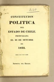 Tapa de Constitucion política del estado de Chile