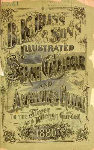 Tapa de B.K. Bliss and Son's illustrated spring catalogue and amateurs guide to the flower and kitchen garden