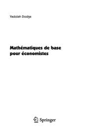 Tapa de Mathématiques de base pour économistes