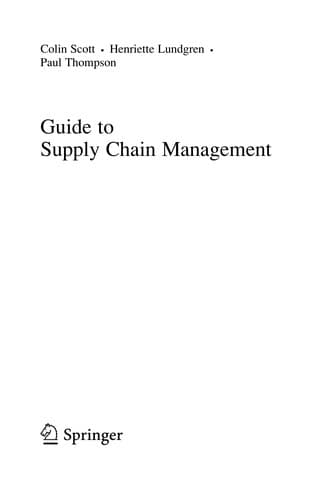Tapa de Guide to Supply Chain Management