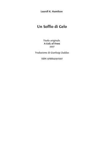 Tapa de Un soffio di gelo