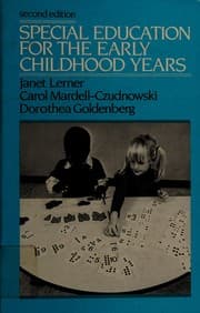Tapa de Special education for the early childhood years