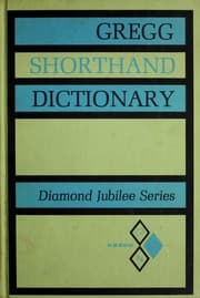 Tapa de Gregg shorthand dictionary, diamond jubilee series