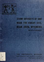 Tapa de Stone Artifacts at and Near the Finley Site Near Eden Wyoming