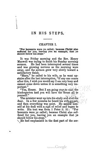 Tapa de In His steps, "What would Jesus do?"