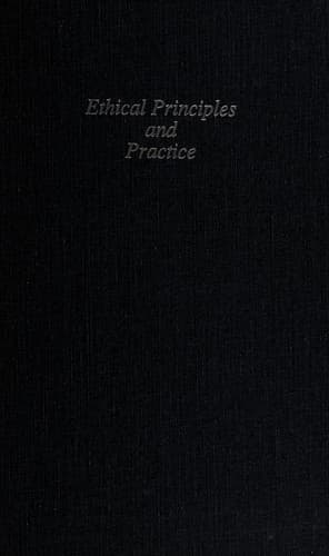 Tapa de Ethical principles and practice