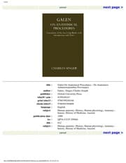 Tapa de On anatomical procedures: De anatomicis administrationibus