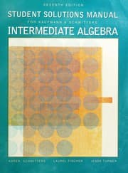 Tapa de Student solutions manual for Kaufmann and Schwitters' Intermediate algebra, seventh edition