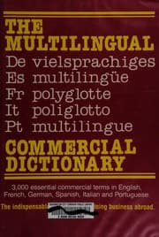 Tapa de The multilingual commercial dictionary