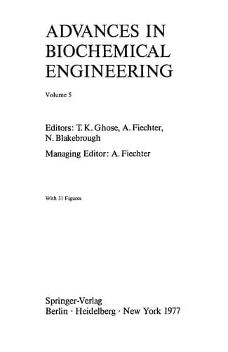 Tapa de Advances in biochemical engineering
