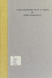 Tapa de Some memories of W. B. Yeats
