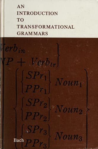 Tapa de An introduction to transformational grammars