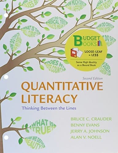 Tapa de Loose-leaf Version for Quantitative Literacy