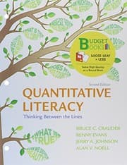Tapa de Loose-leaf Version for Quantitative Literacy