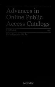 Tapa de Advances in Online Public Access Catalogs (Advances in on Line Public Access Catalogs)