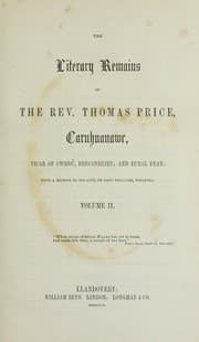 Tapa de The literary remains of the Rev. Thomas Price, Carnhuanawc...[pseud.]