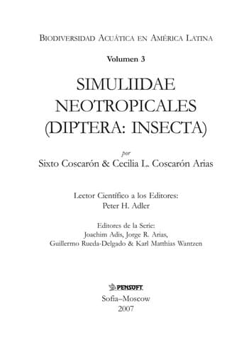 Tapa de Neotropical Simuliidae (Diptera: Insecta)
